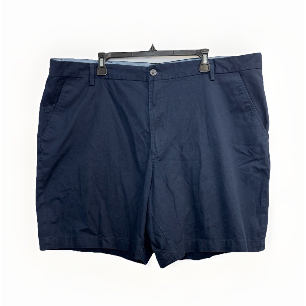 Chaps Shorts Mens Coastland Wash Stretch 44X9 Classic Navy Shorts Flat Front
